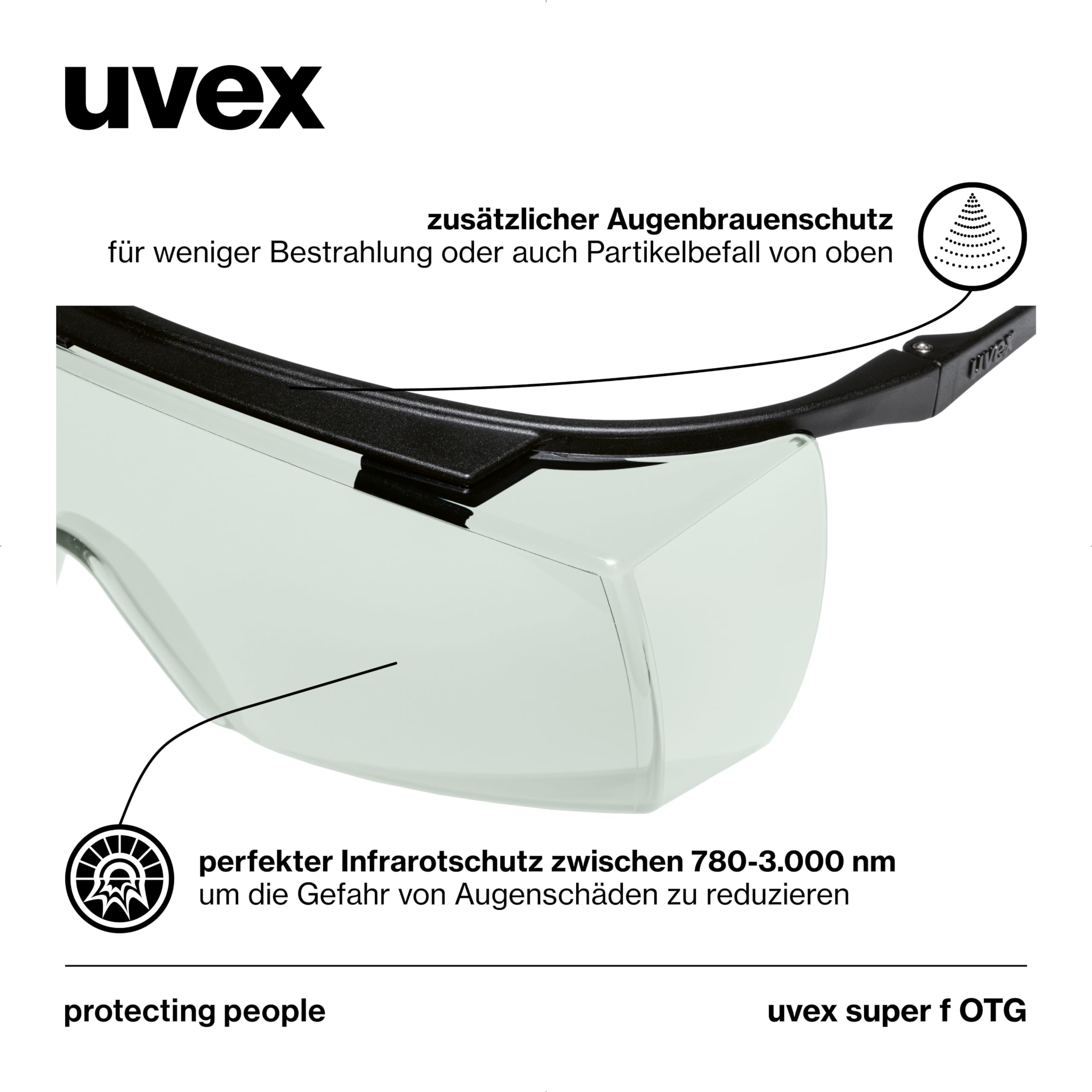 Uvex Super F Otg 9169 Bügelbrille Unisex adulto (Pack de 1)