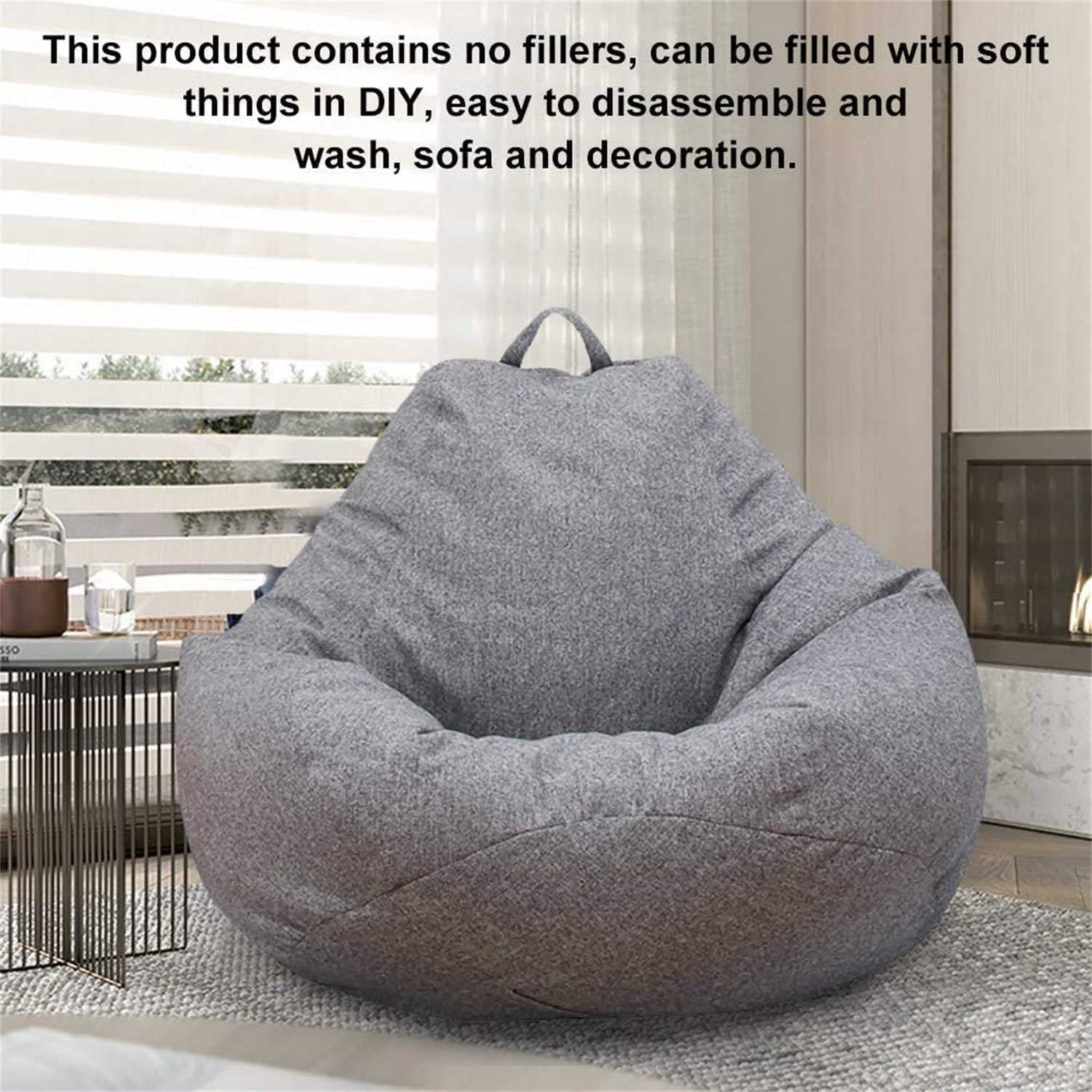 Housse De Pouf Beliani Vert, Grande Taille, Zip Velcro, Déhoussable Et Imperméable