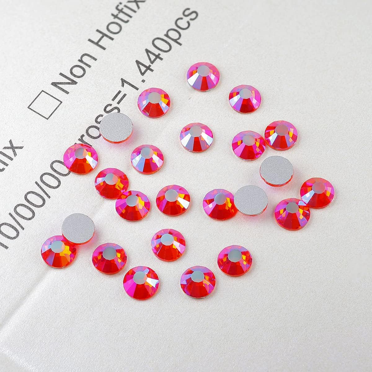 Yantuo Orange Hyacinth AB Crystal Rhinestones Flat Back 5mm,1440 PCS SS20 Non Hotfix Rhinestones,Round Glass Gems Stone for DIY Crafts,Nail Art,Cups, Makeup