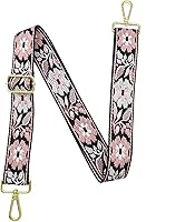 Luckok 1.5" Wide Adjustable Purse Strap Gold Hardware - Long Crossbody Replacement for Canvas Shoulder Tote Bags