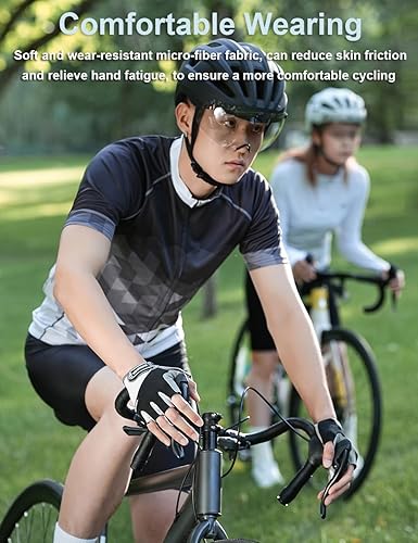 Miniatura 3 de Guantes de ciclismo para hombres y mujeres, guantes de ciclismo para hombres y mujeres, guantes de ciclismo acolchados para hombres y mujeres,