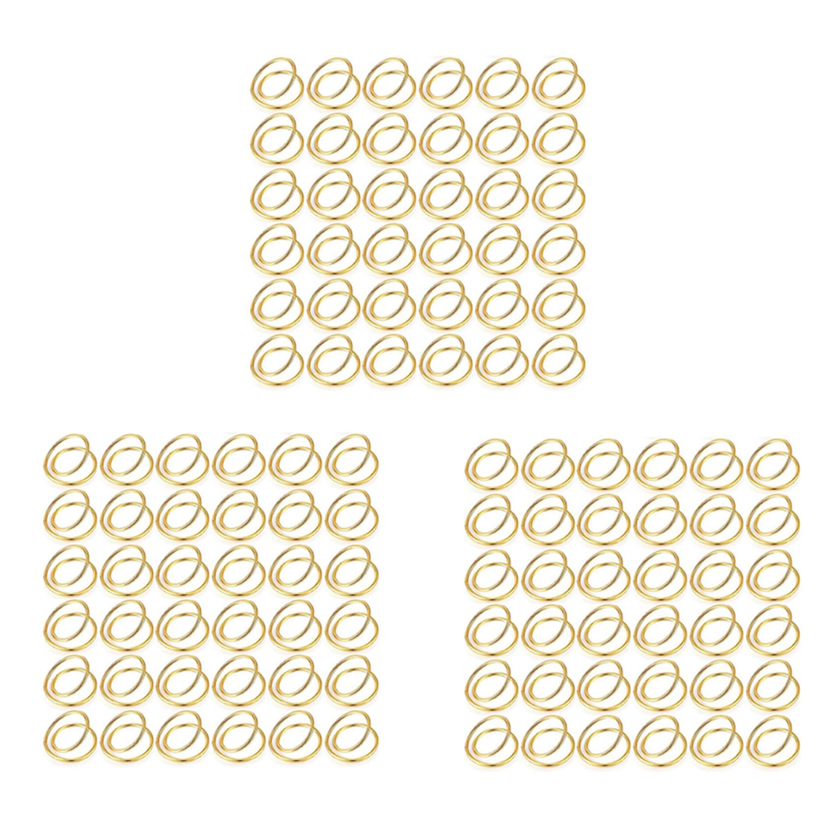 Vjsujehgy 108Pcs Metal Spiral Napkin Ring Buckles Simple Napkin Rings for Weddings Reception Buffet Table Decor Gold