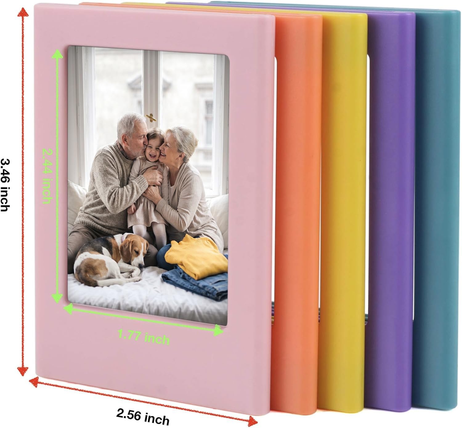 Lot De 10 Cadres Photo Magnétiques Polaroid Instax Mini Pour Réfrigérateur, Pochette Photo De 6,3 X 8,9 Cm, Taille Portefeuille, Décoration De Casier, Noir