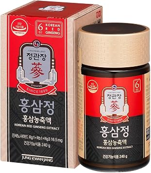 JungKwanJang | Korean Red Ginseng Liquid Extract Jar, 240g, 80 Days | Panax Ginseng Supplement, Tea | Concentrated, Caffeine Free | Daily Energy, Stamina, Immune Support, Blood Circulation