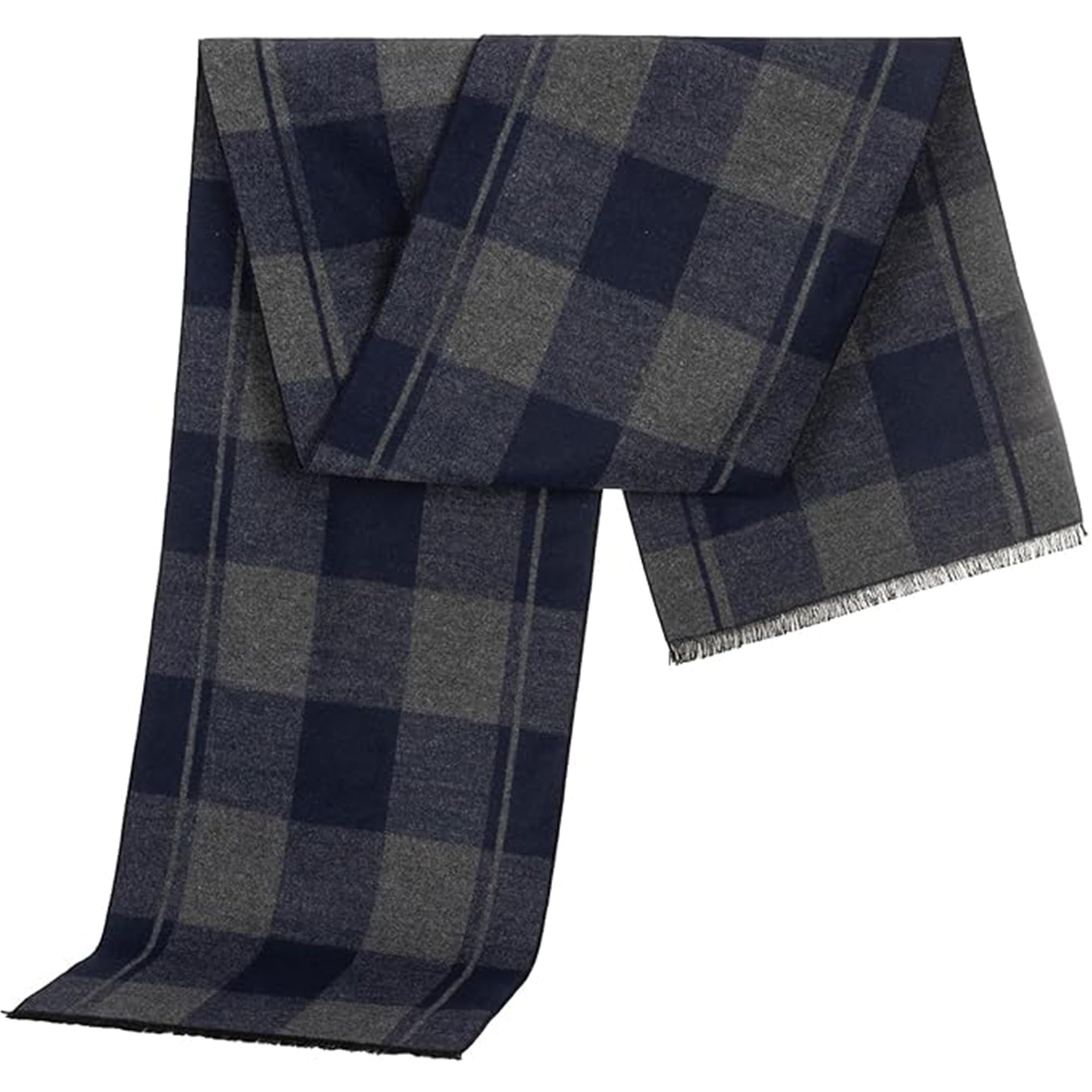 Men's Plaid Narrow Scarf Winter Neck Warmer Tartan-Long-Scarf Cold Weather Spring Fall Scarves Soft Handfeel 12x70 in-image-30
