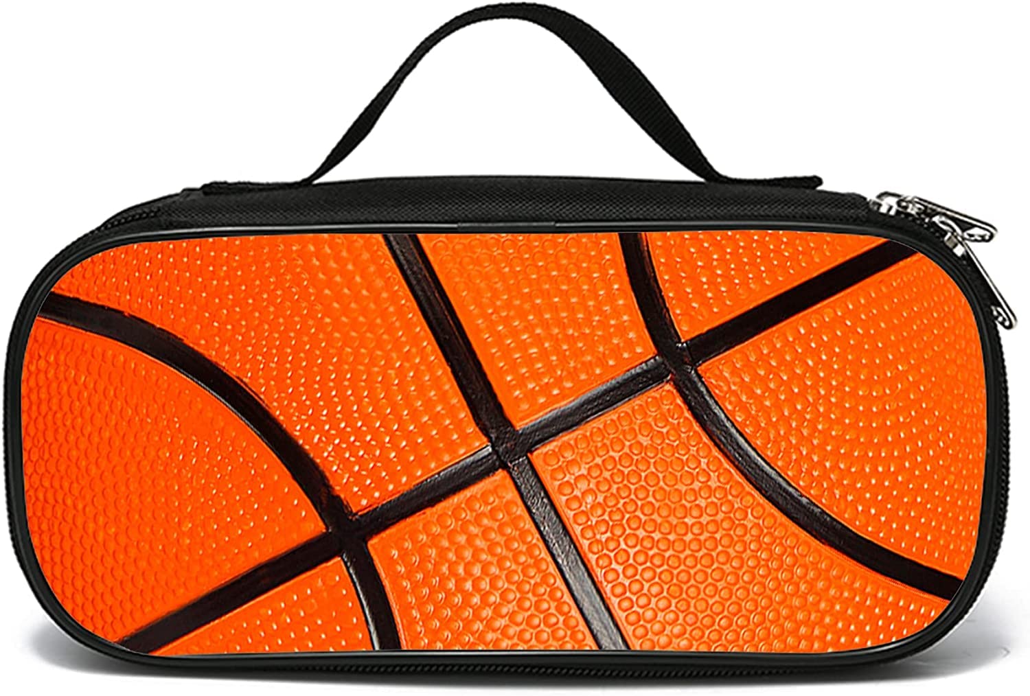 ROVOZAR Basketball Pen Holder Large Capacity Pen Bag With Compartment Zipper Pouch For Women Men