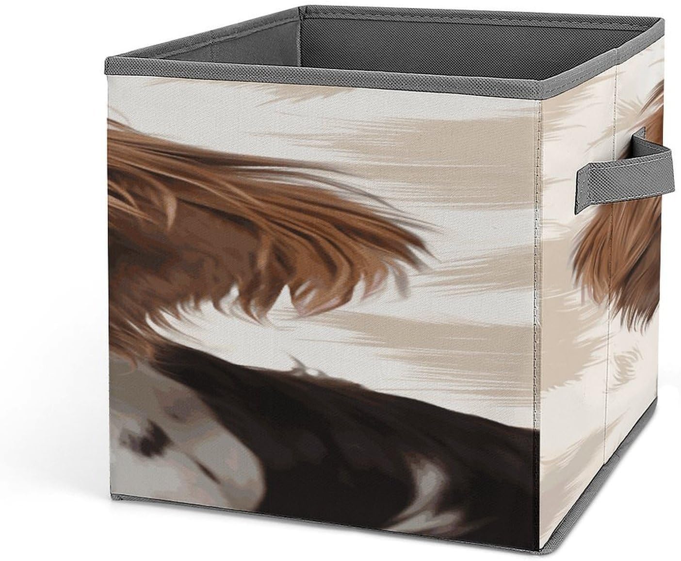 Cute Springer Spaniel Fabric Bins Storage Basket Square Baskets | Storage Bin with Double Handles,Cube Collapsible Organizers for Organization,Closet,Shelves,Offices