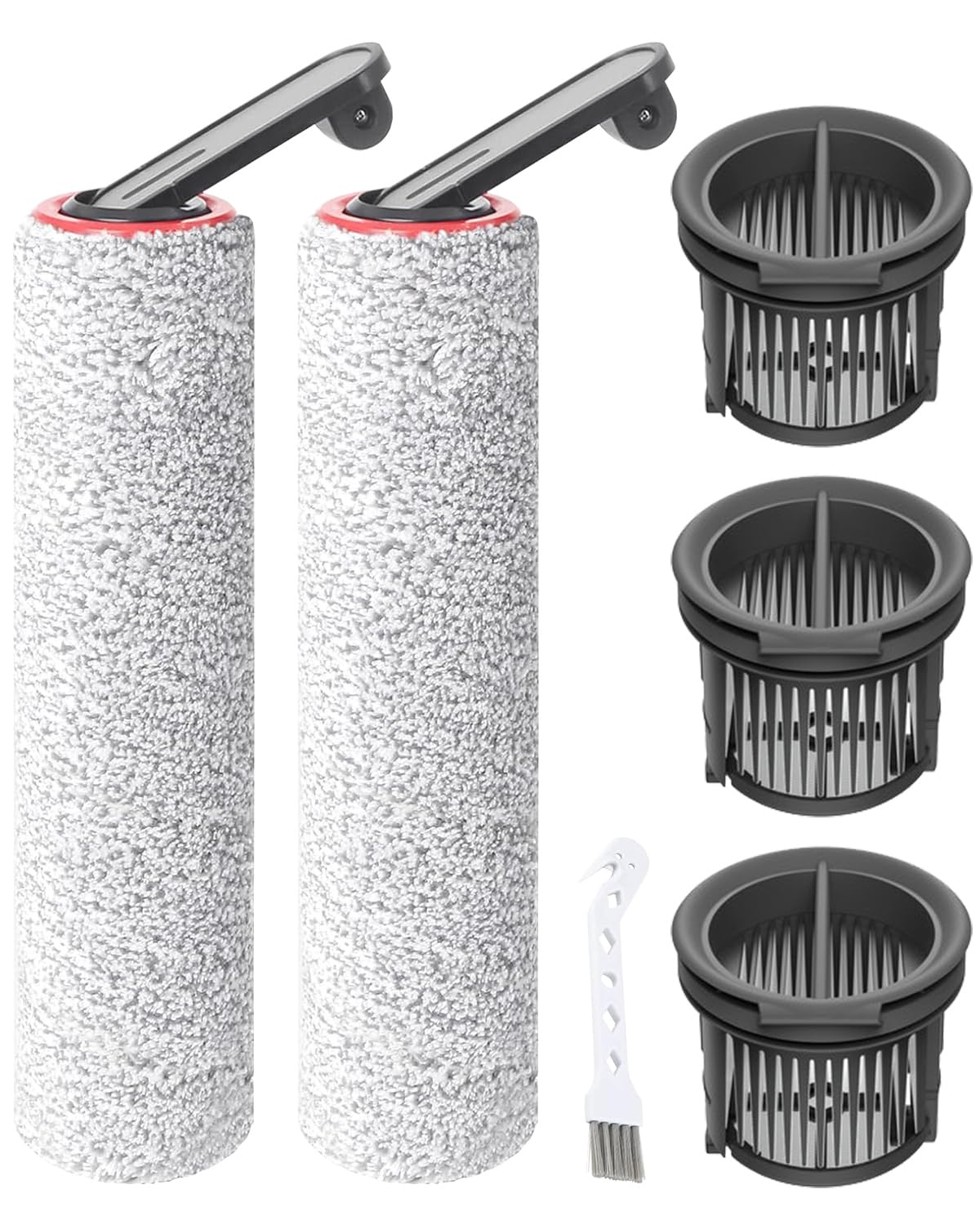 Roller Brush and Hepa Filter For Dreame H14/H14 Pro/H14 Dual Wet and Dry Vacuum Cleaner,H14 Pro Accessories Kit Inclue 3 HEPA Filters Replacement,2 Roller Brush-Easy Clean Detachable Accessories Set