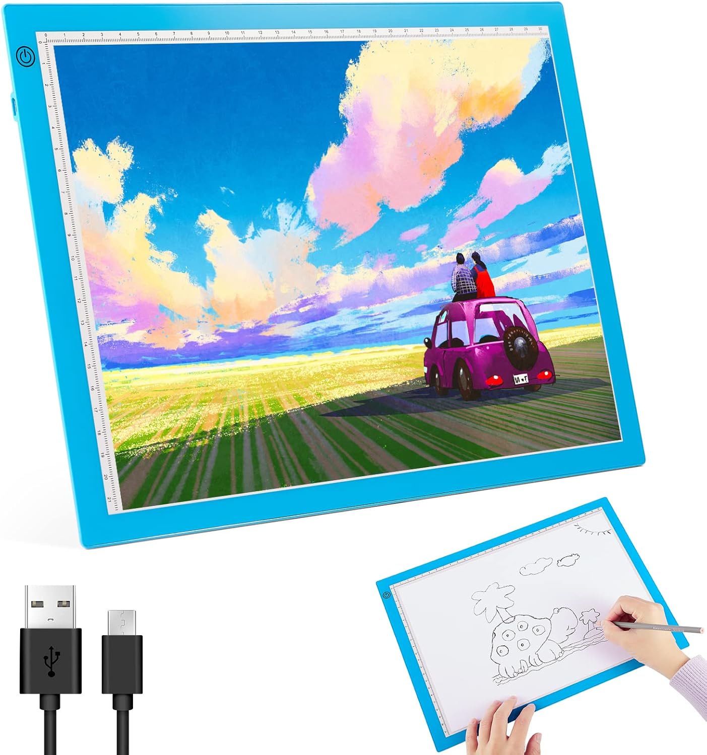 Mesa de Luz Dibujo A4, LonEasy LED Tableta de Luz de Iluminación de la ...