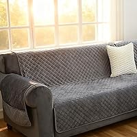Vista 8 de Fundas de sofá seccional para perros 100% impermeables, funda de sofá en forma de L para esquinas, de terciopelo, lavable, antideslizante