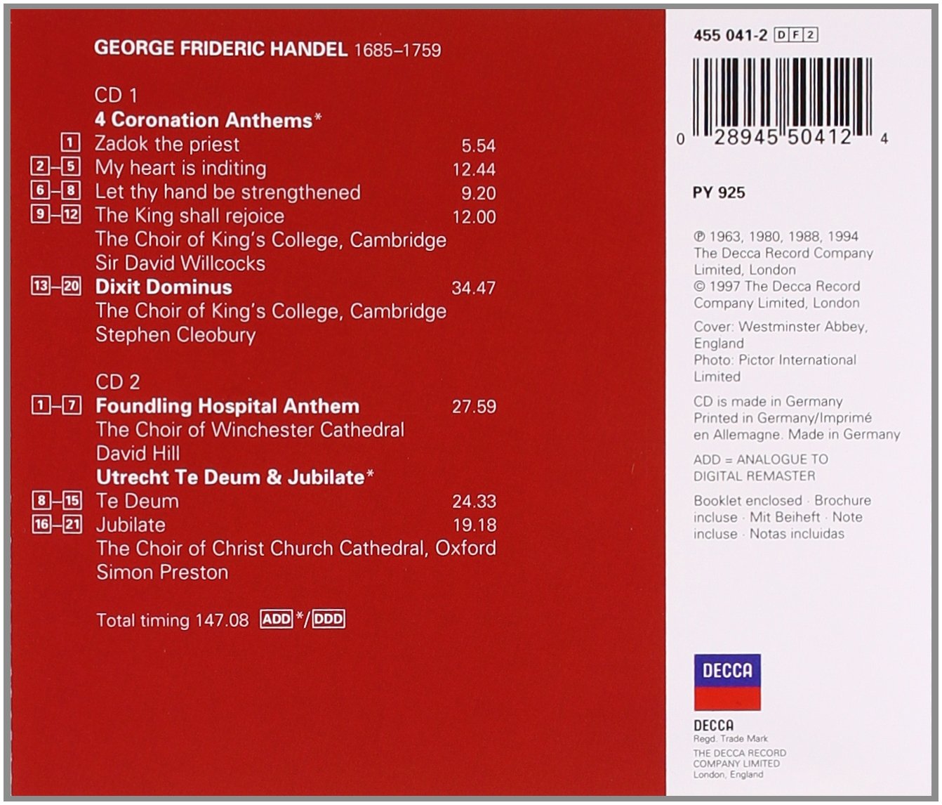 4 Coronation Anthems