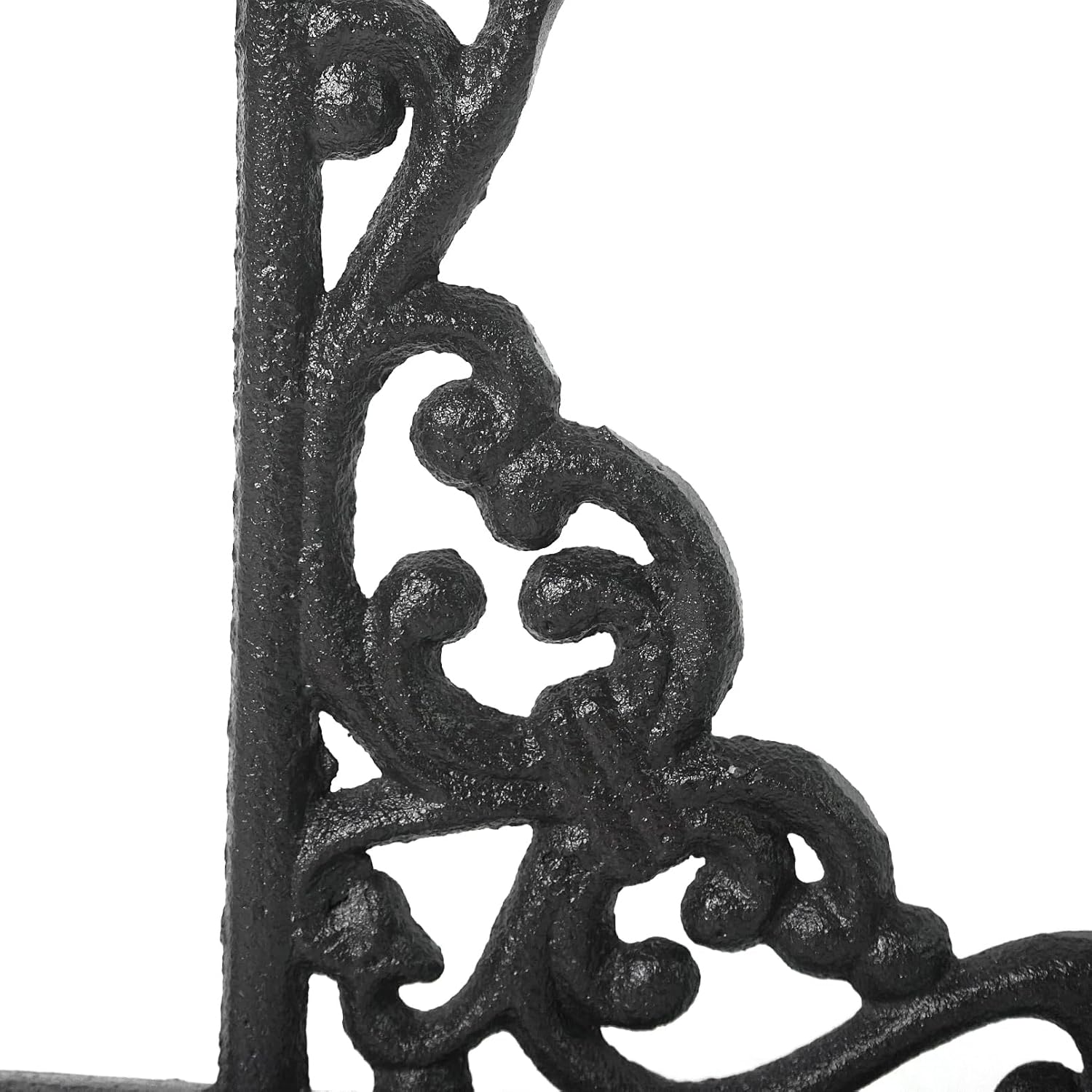 DreamsEden 2 Pack Vintage Cast Iron Wall Hook, Heavy Duty Plant Hanger Bracket for Flower Pots, Bird Feeders, Lanterns Wind Chimes, Outdoor Indoor Decorative Shelf with Screws