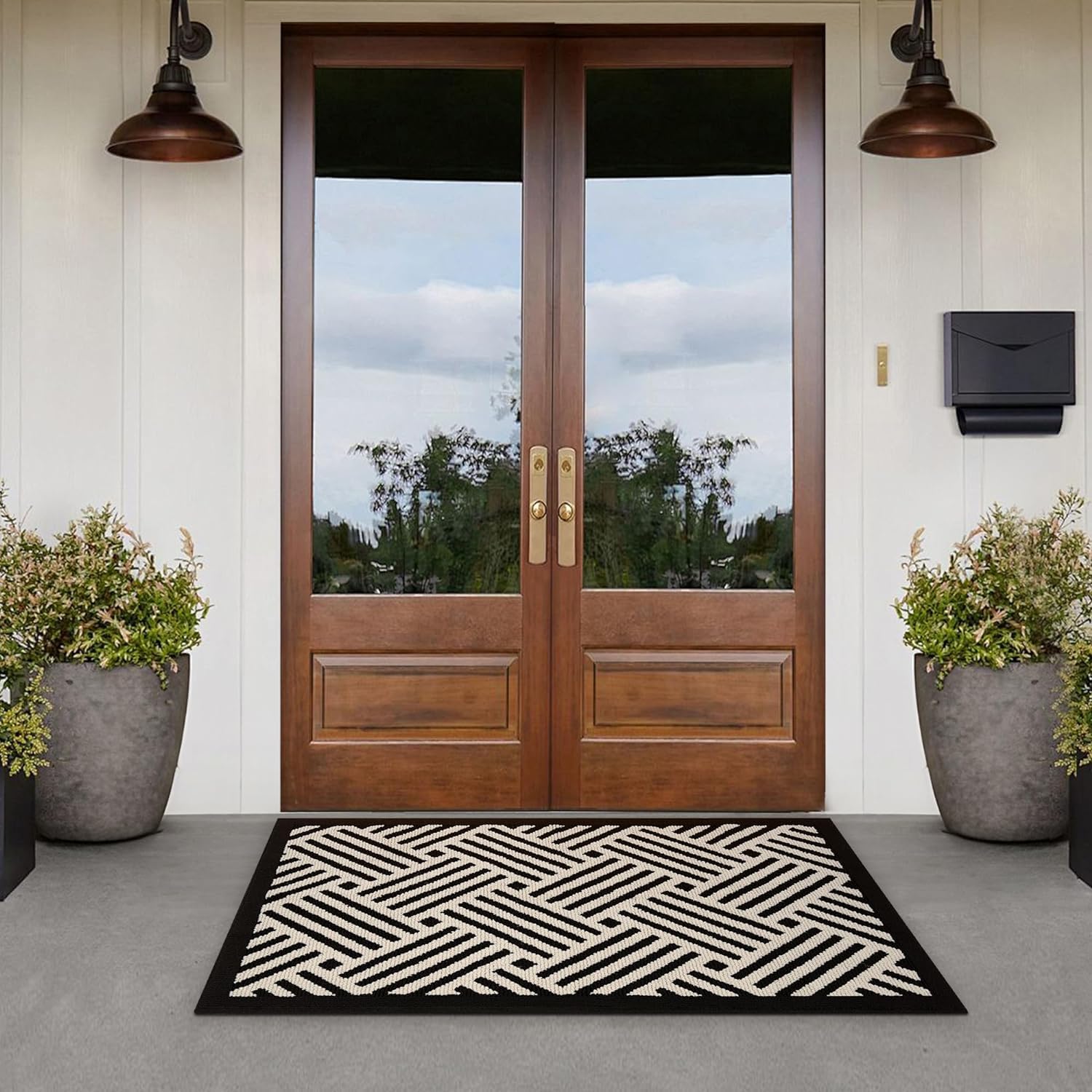Door Mat Indoor Doormat 60 x 90 cm,Non-Slip Absorbent Dirt Trapper Door Mats Indoor,Machine Washable Low-Profile Floor Mats for Front Back Door,Hallway,Kitchen,Garden,Laudry Room - Image 2