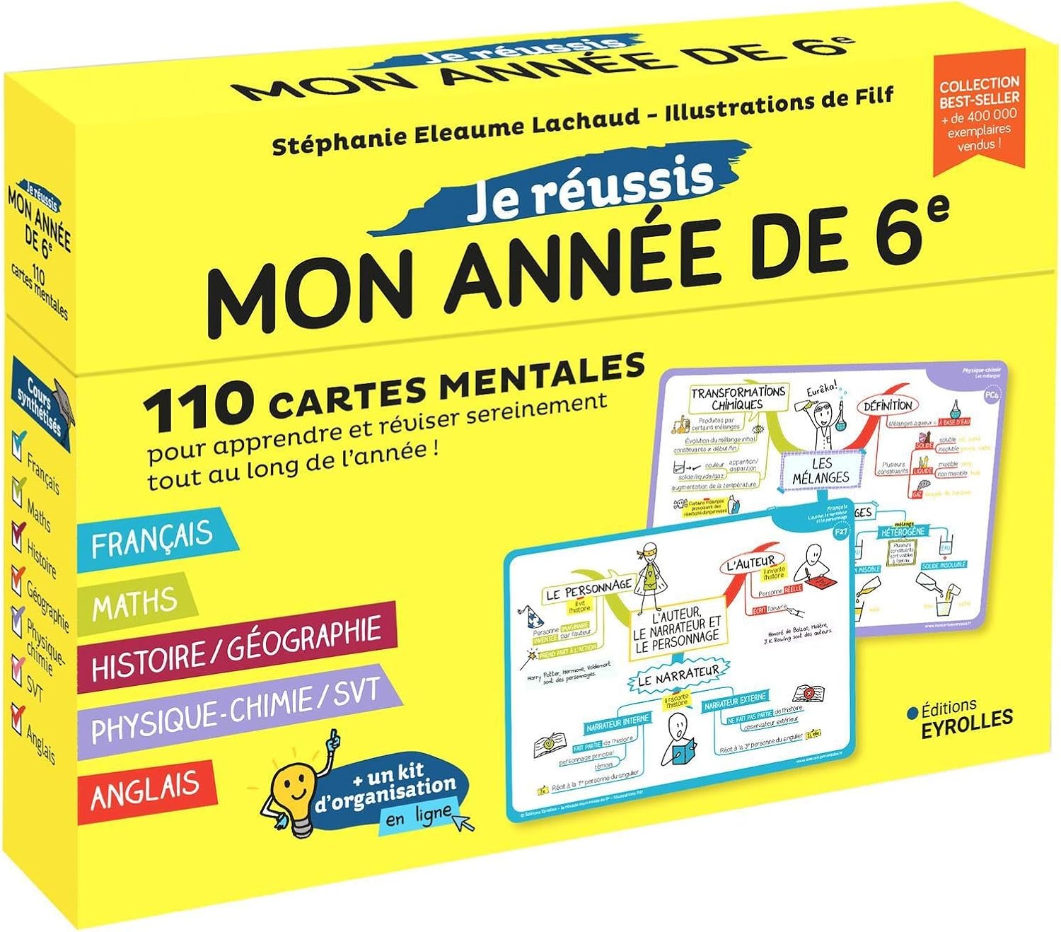 Je réussis mon année de 6e: 110 cartes mentales pour apprendre et réviser sereinement tout au long de l'année !