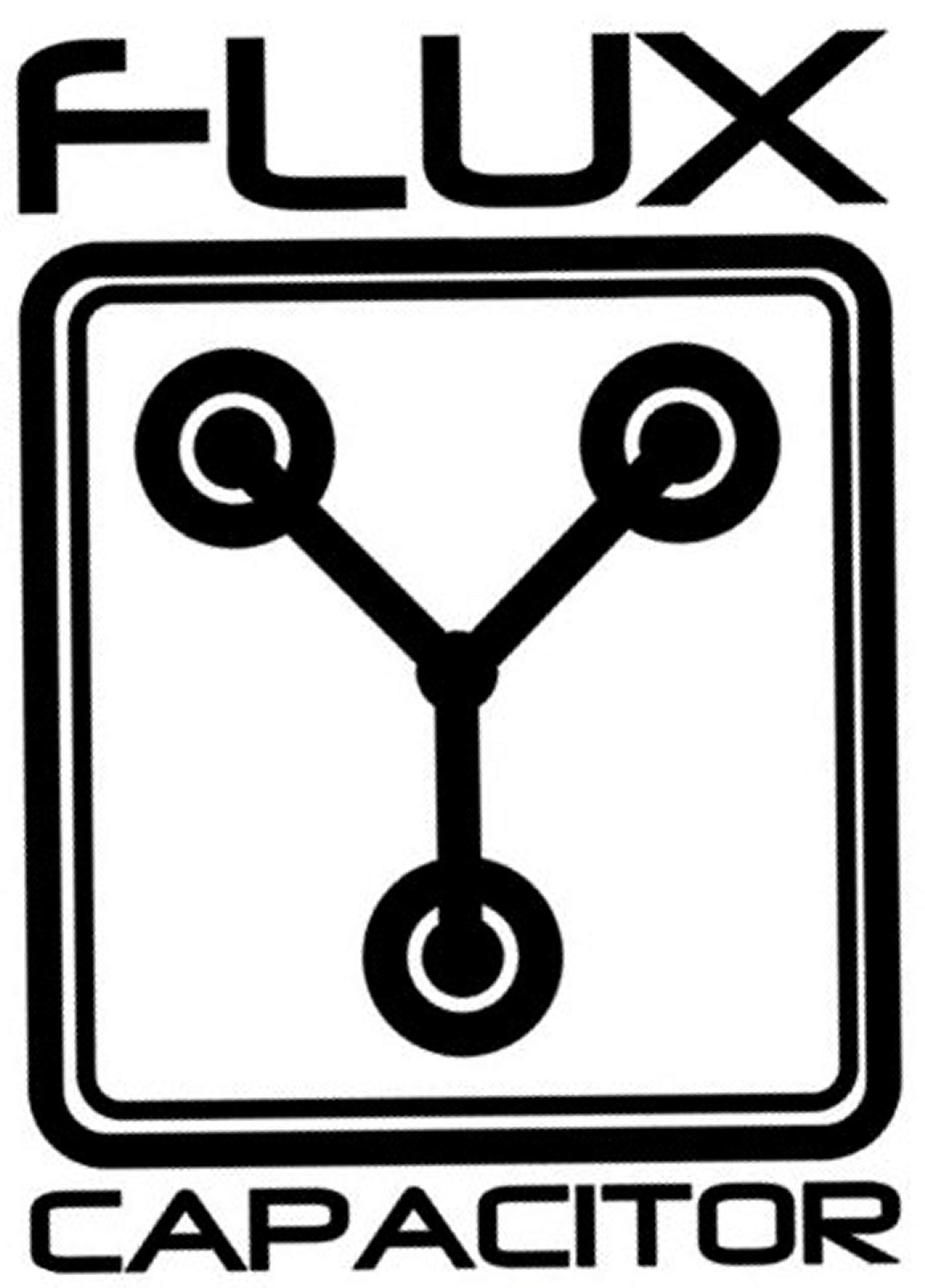 12.8 x 9 CM Approx Flux Capacitor Bumper Sticker Vinyl Car Sticker Decal Black