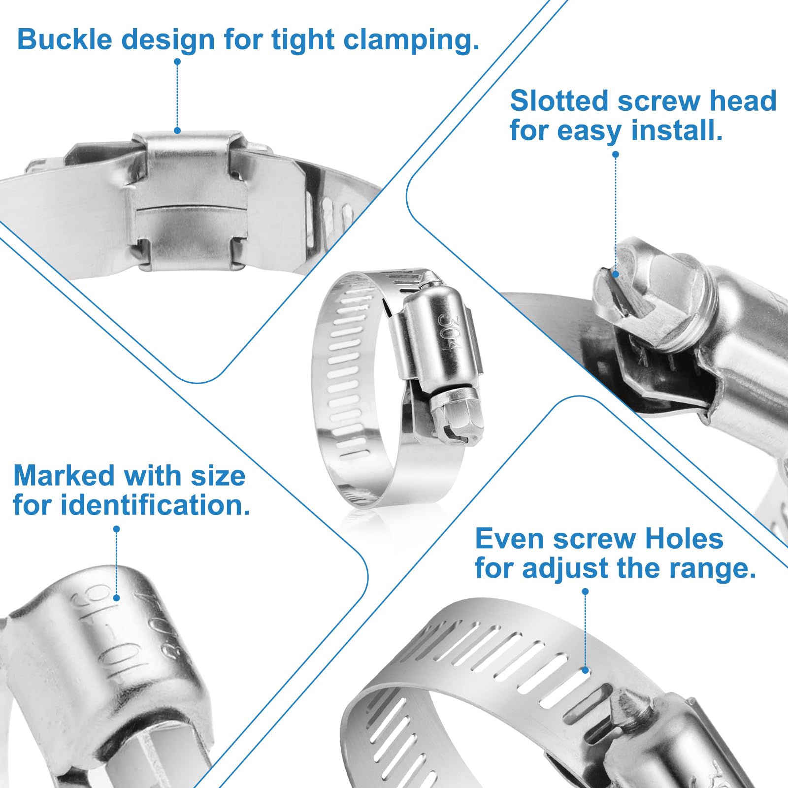 Ideal 3 In. - 4 In. 67 All Stainless Steel Hose Clamp - Foto 8