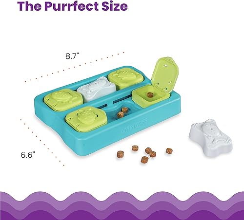 Miniatura 5 de Catstages Kitty Cube Juguete Rompecabezas Interactivo de Premios para Gatos, Azul