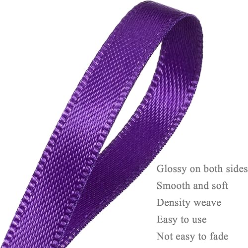 Vista 70 de Cinta de satén de poliéster de doble cara de color sólido, 1 pulgada de ancho, 100 yardas de largo, perfecta para bodas, envoltura de regalos, Oro