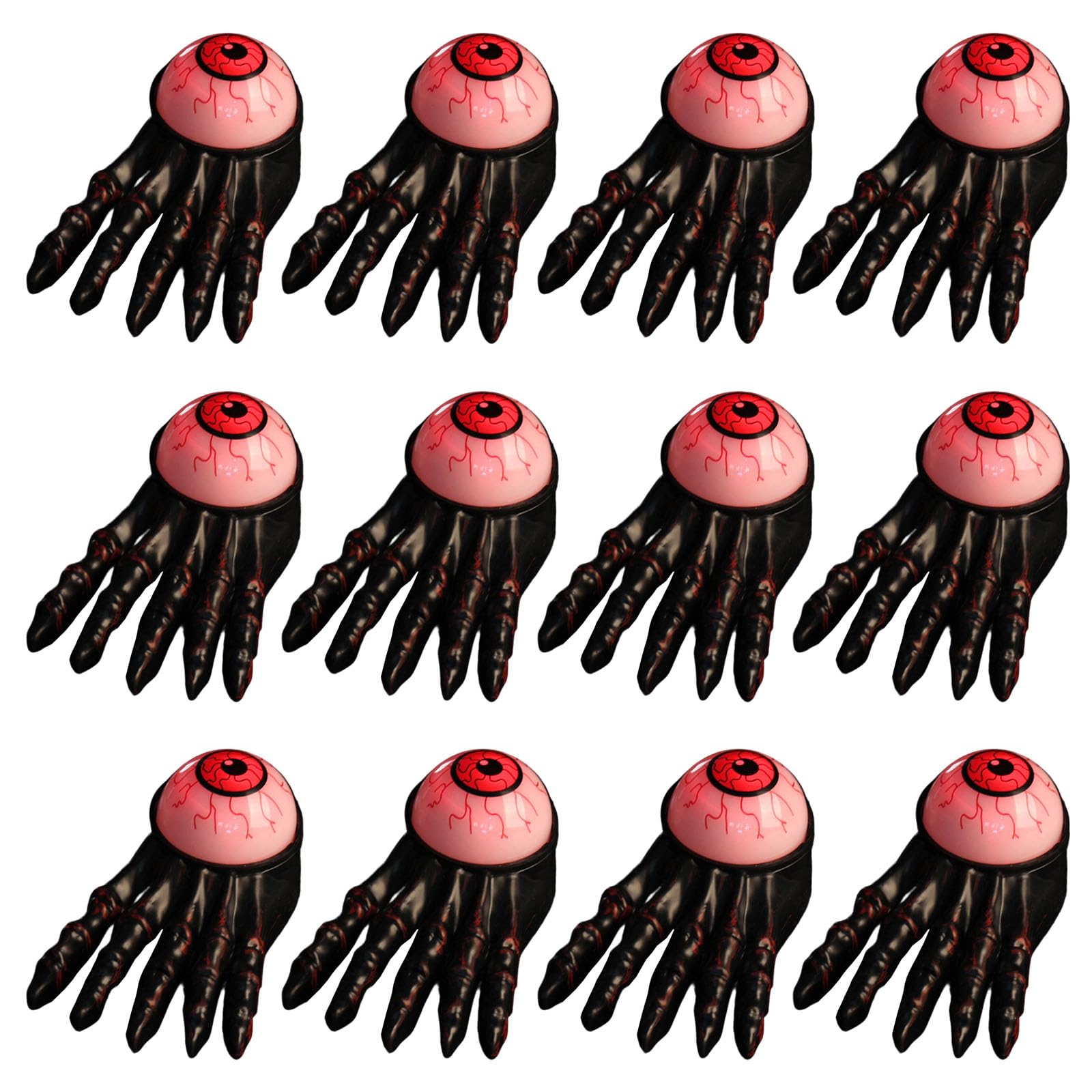 Whoasyst Of 12 Halloween Party LED Props Plastics Battery Powered Decorations for Home Tables and Entryway Scene Layouts Window Decoration