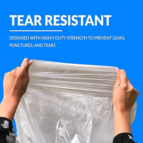 Miniatura 6 de Reli. SuperValue - Bolsas de basura de 55 a 60 galones, 50 unidades, fabricadas en Estados Unidos, resistentes, bolsas de basura transparentes