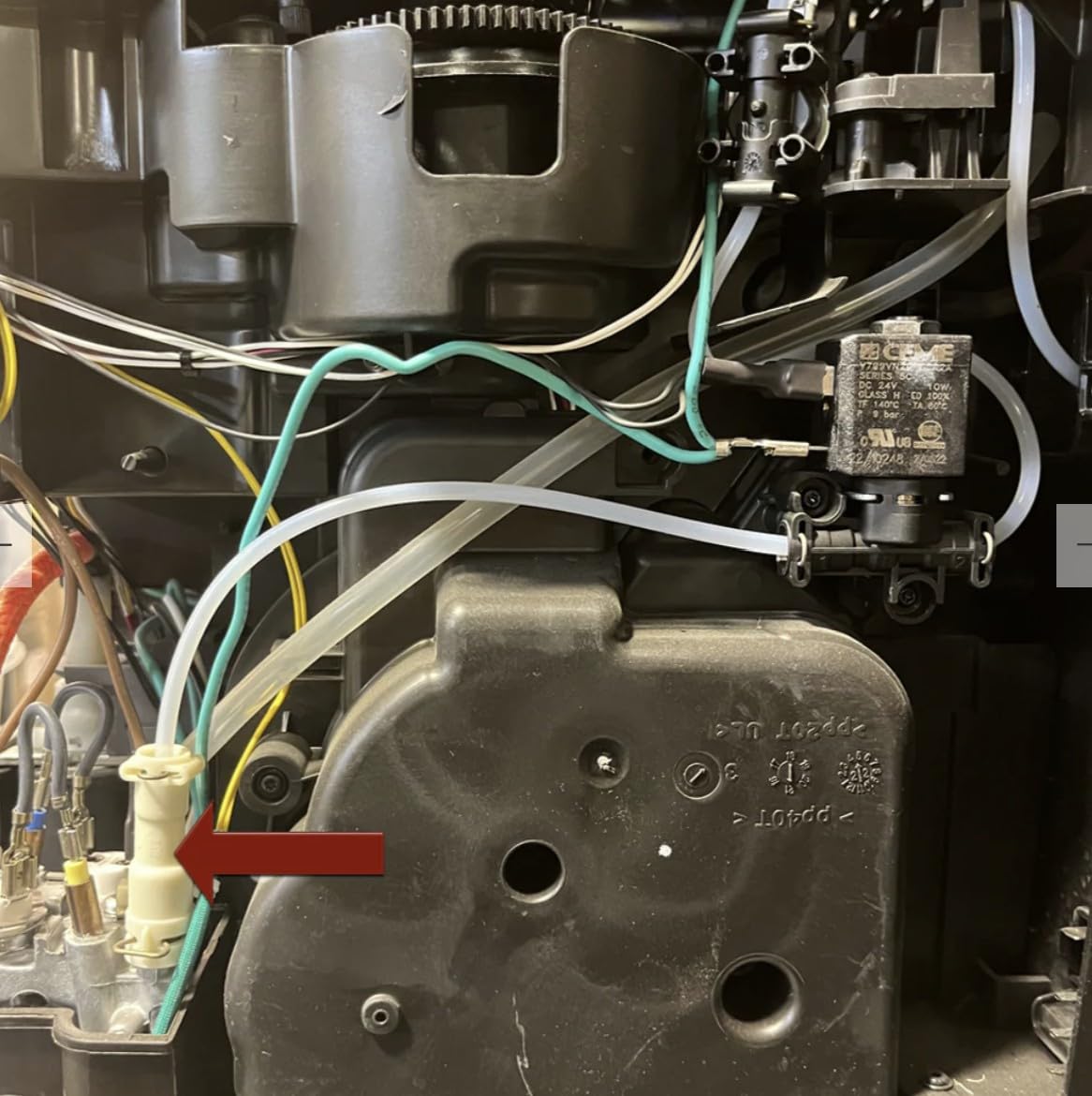 Connettore di ingresso termoblocco per macchina da caffè automatica, parte originale, plastica, 422224777123, 422224777124