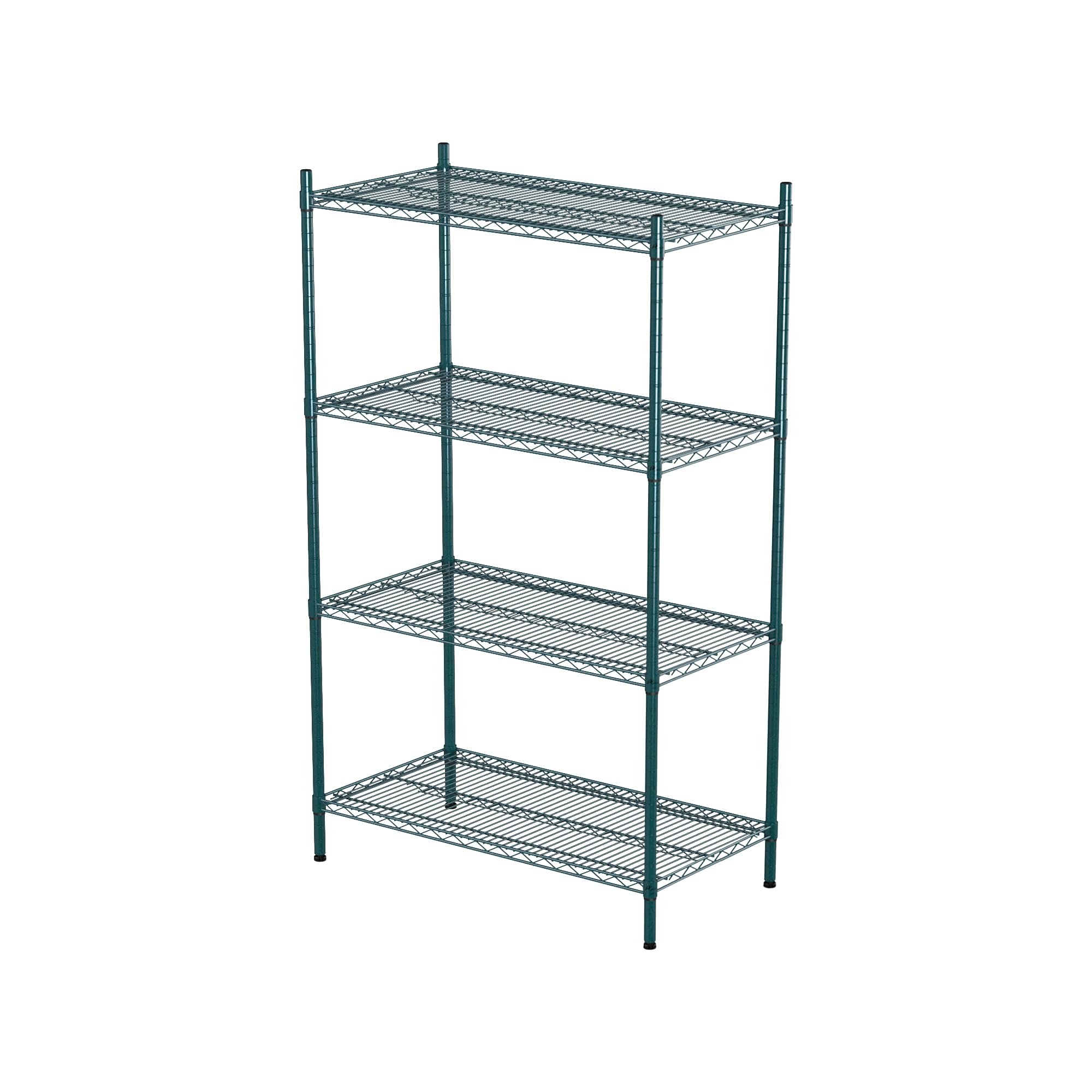 APLSS NSF 4-Tier Green-Epoxy Storage Shelves, 18"x36"x63", Moist&Dry Environments, Commercial Heavy Duty Steel Wire Shelving Unit, 800lbs Per Shelf,