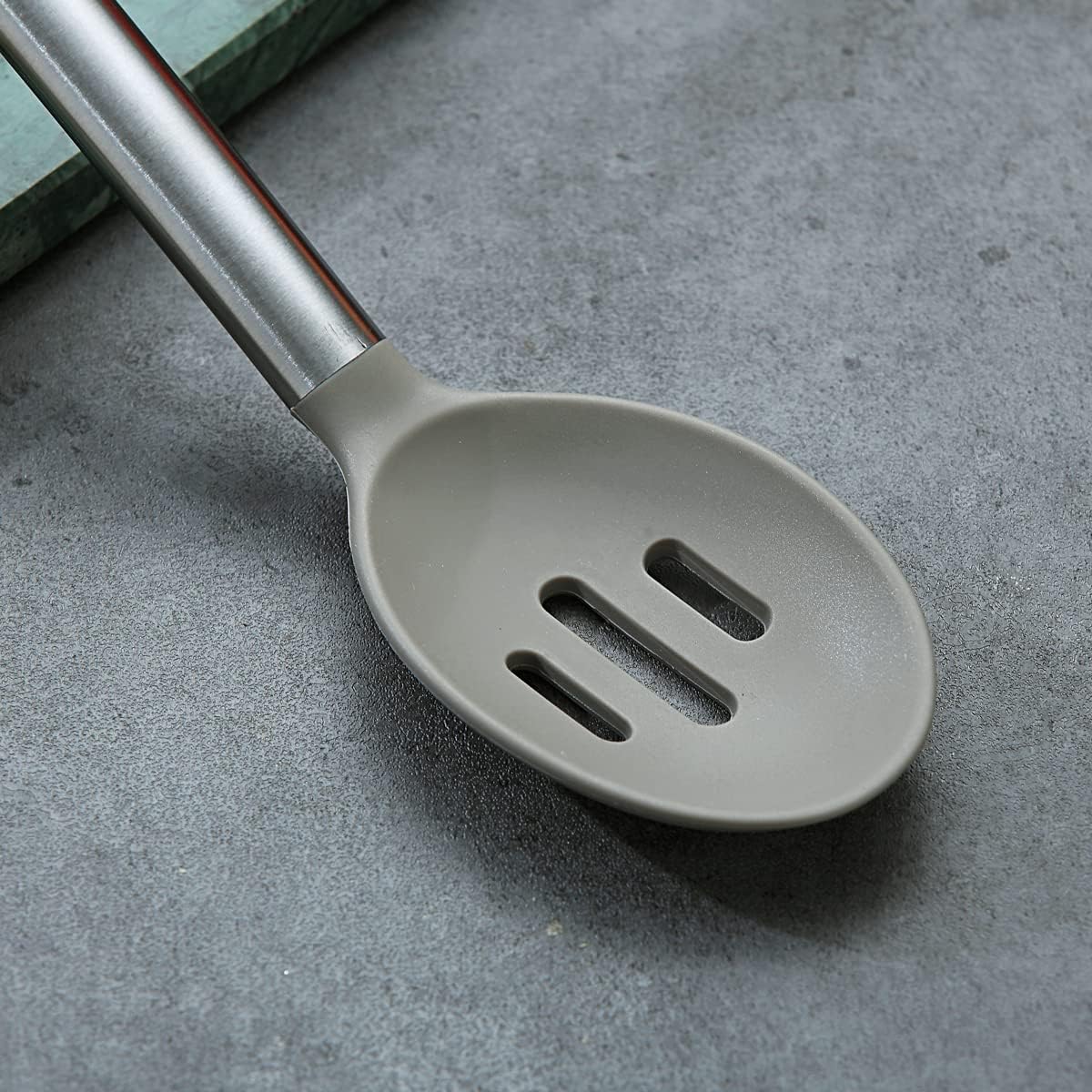 Berglander Cooking Spoon, Non-stick Silicone Slotted, Basting Spoon For Cooking, Kitchen Serving Dishwasher Safe, Easy to Clean image 5