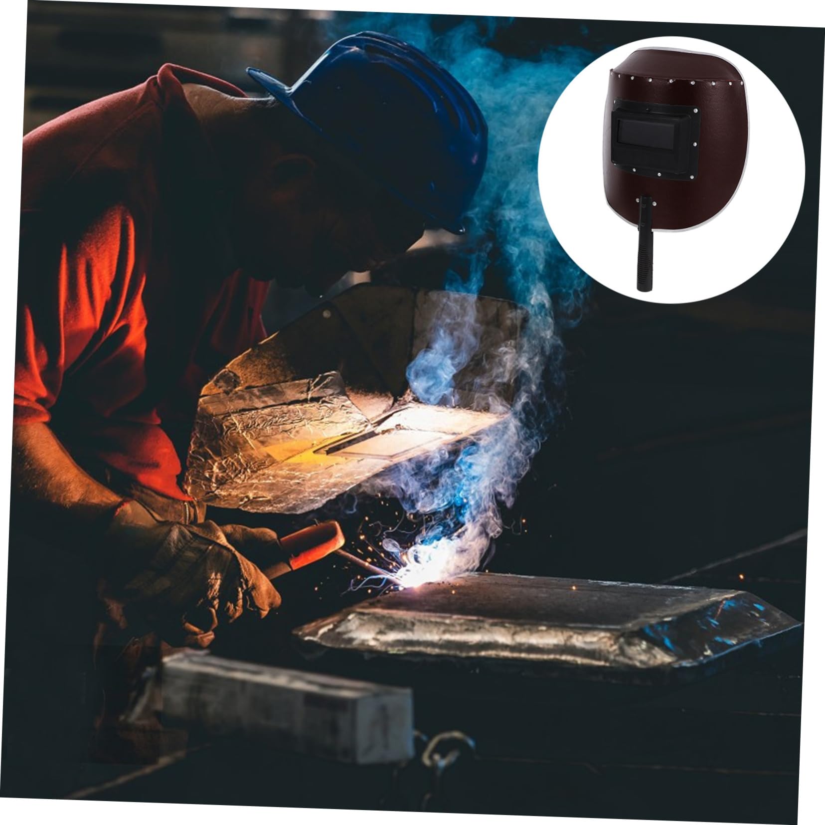 Alipis Casco De Soldadura De Mano Pantalla De Soldar Capucha Protector Para Soldadura Interiores o Exteriores