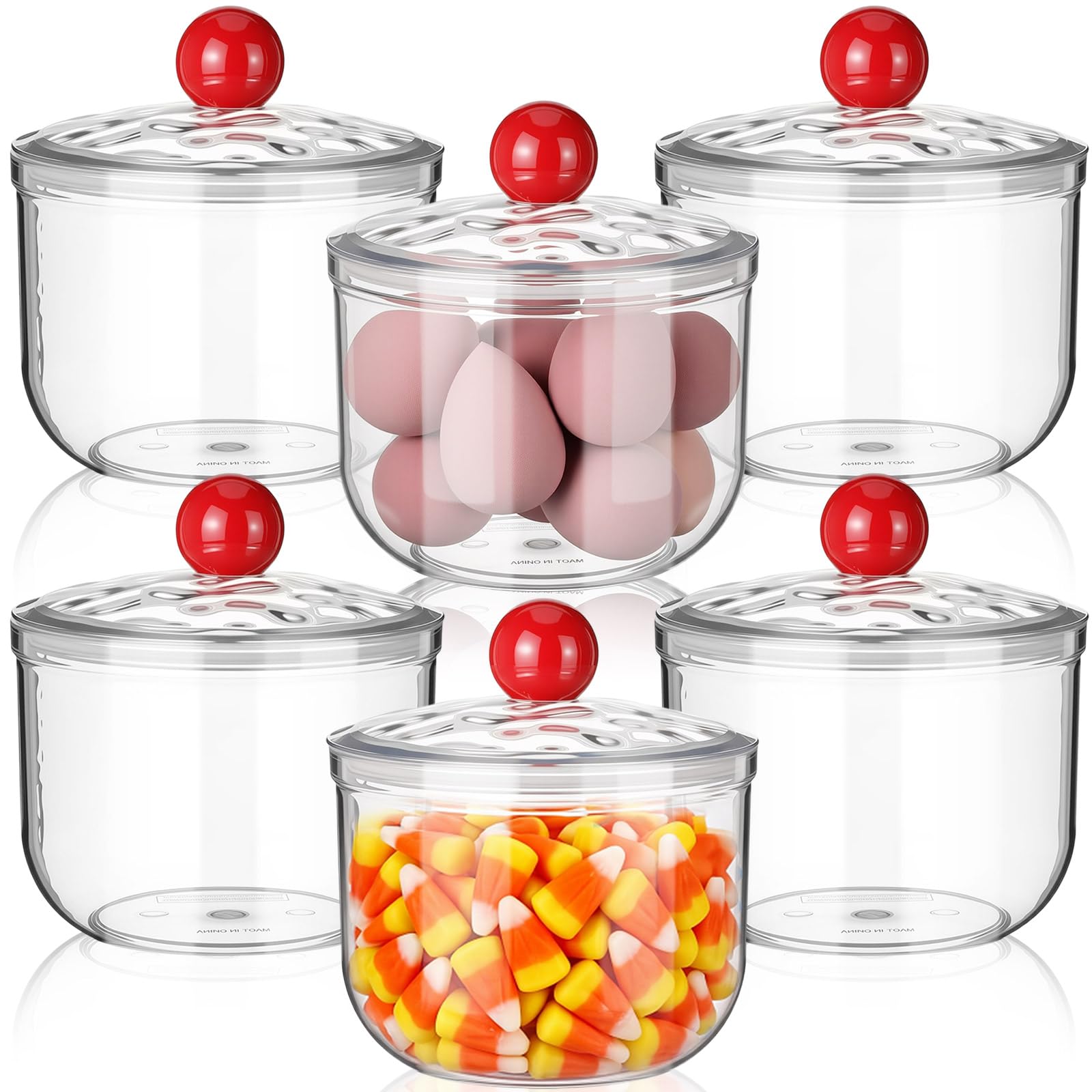 Photo 1 of Rtteri 6 Pack Clear Candy Cookie Jars with Airtight Lids