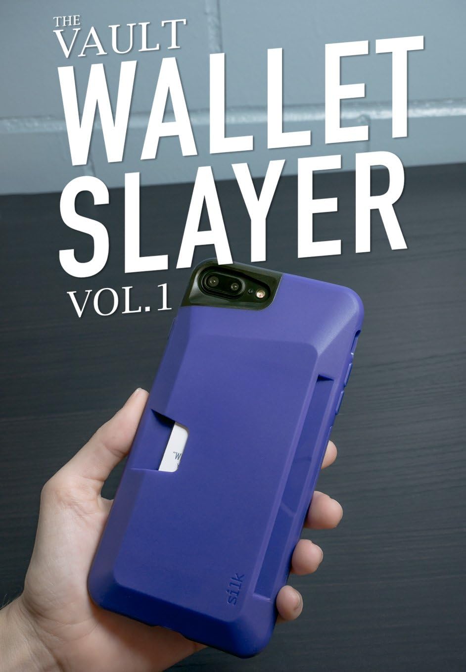 Silk iPhone 7 Plus/8 Plus Wallet Case - VAULT Protective Credit Card Grip Cover - "Wallet Slayer Vol.1" - Purple Orchid