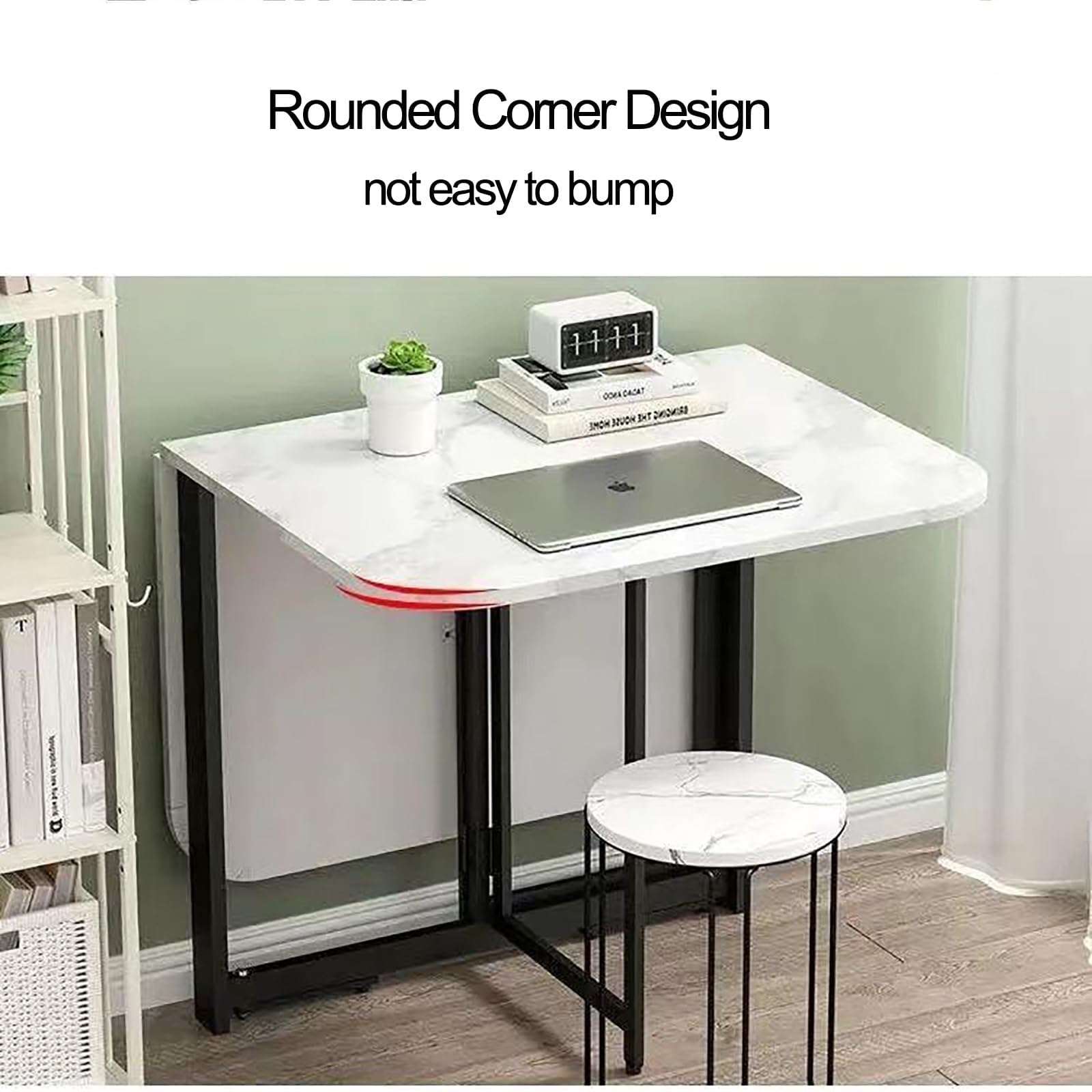 Oiakus Klappbarer Esstisch Mit 4 Stühlen - Ausziehbarer Massivholz Tisch 1.4m