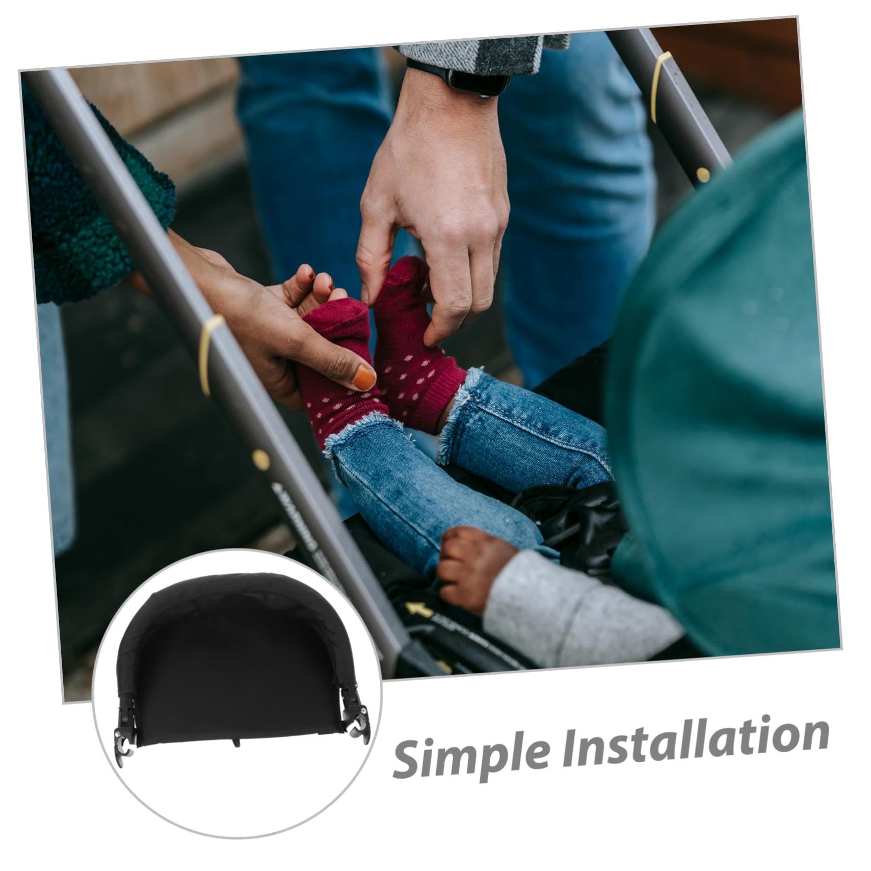 Reposapiés Ajustable para Cochecito con Extensión de Protección para Bebés Soporte para Piernas Fácil Instalación para Sillita Paseo y Carritos