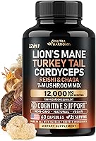 Vista 1 de Suplemento de hongos - Melena de león orgánica Cola de pavo Chaga Cordyceps Reishi Maitake Shiitake Meshima Tremella Seta ostra