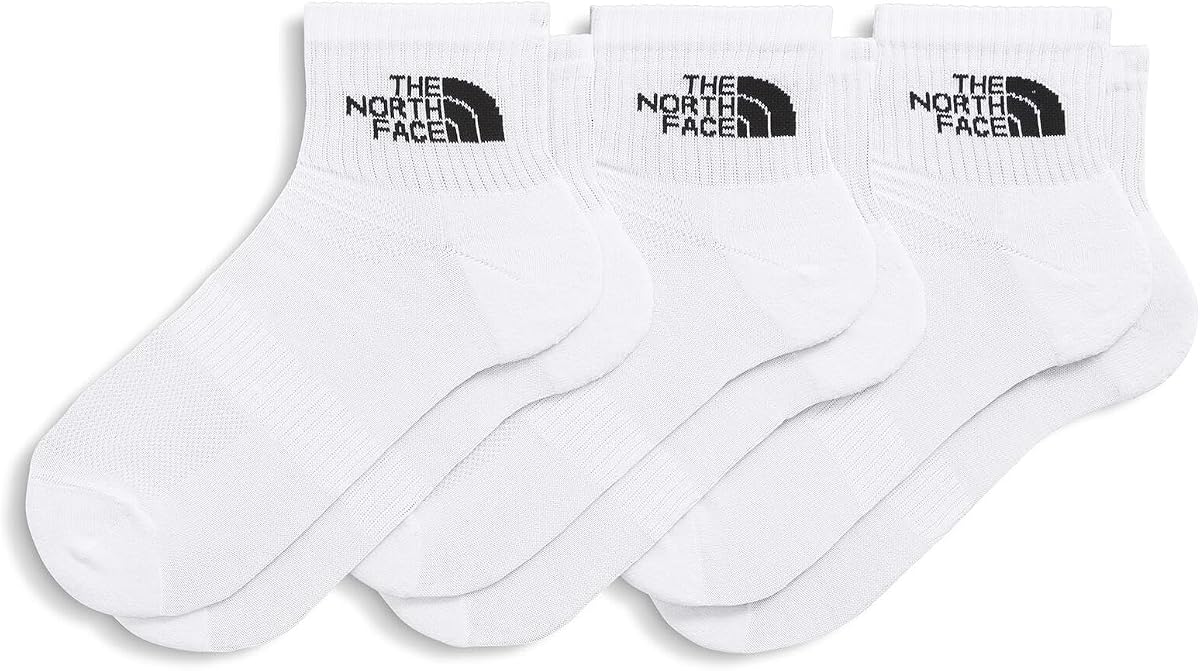 THE NORTH FACE Multisport Cush Quarter Sock | 3-pack, Breathable Athletic Socks for Men & Women, Light Cushion & Ribbed Cuff
