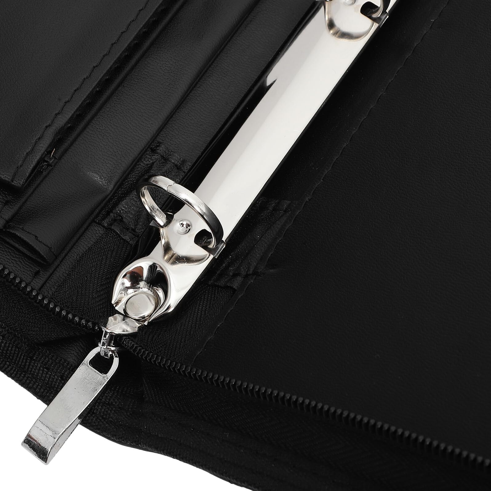 Cabilock Bolsa de Almacenamiento de Archivos A4 de PU y Metal Cremallera, Carpeta de Archivos Ligera y Resistente para Proteger Documentos en Oficina o Escuela