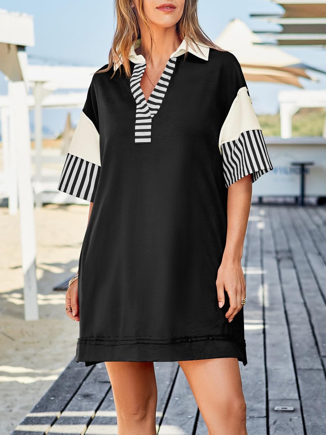 Polo V-Neck T-Shirt Dress