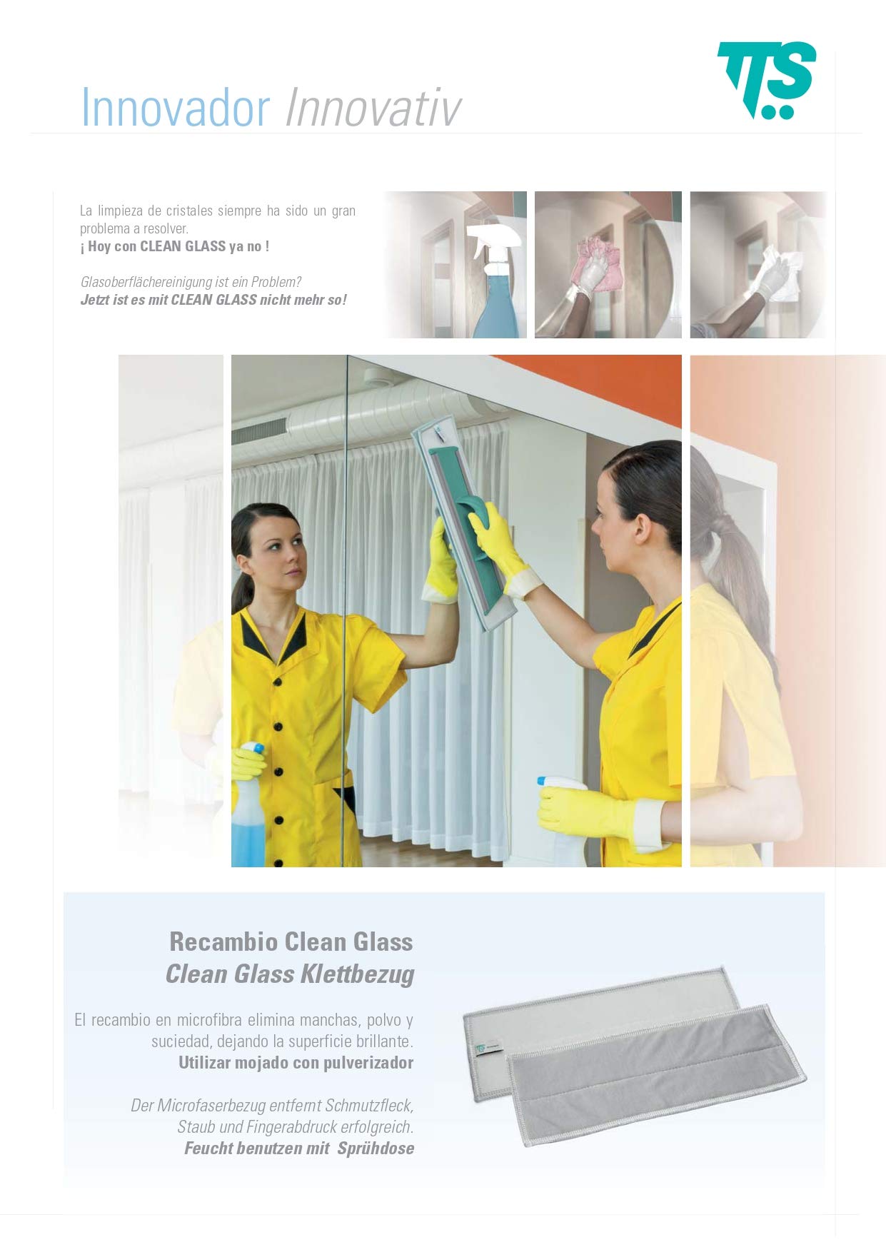 Clean Glass 30 cm, Motivo: Panno in Microfibra 30_cm Grigio