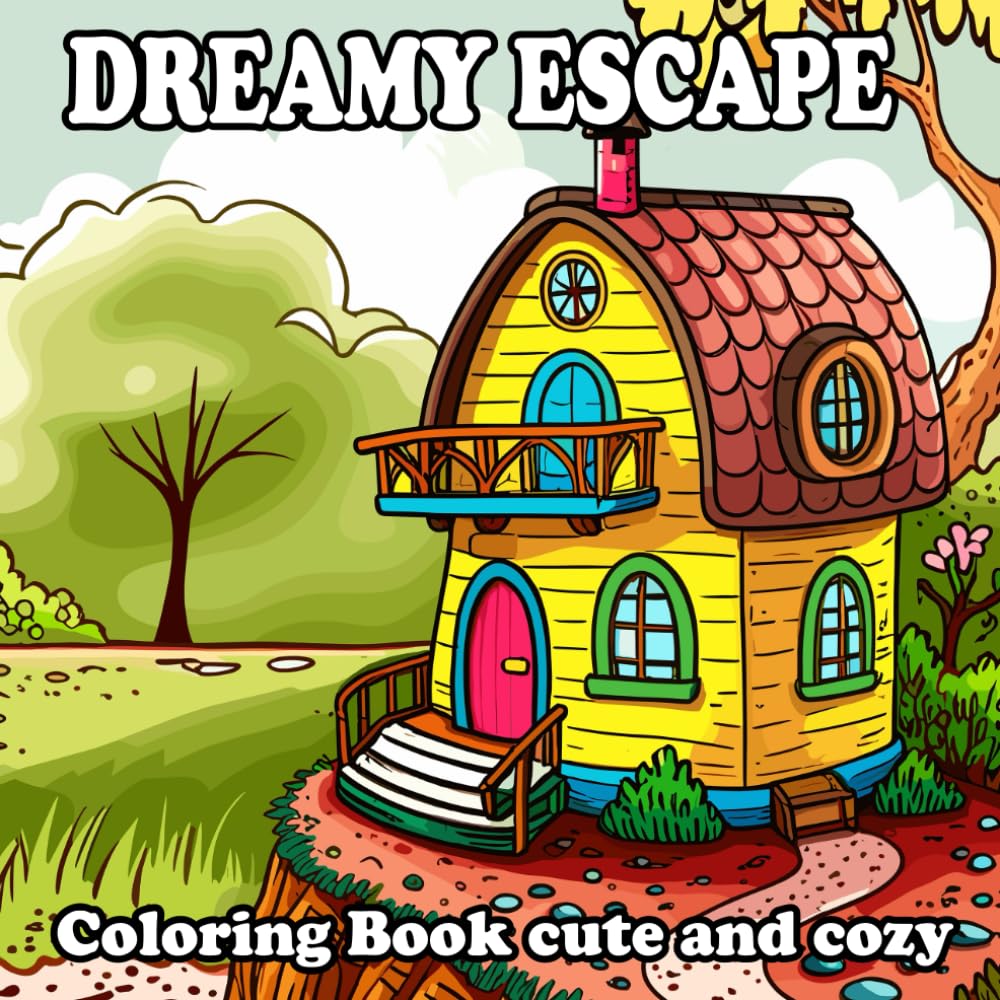 Dreamy Escape Coloring Book: A relaxing adult coloring book with dreamy escapes, cozy spaces, and magical designs for stress relief, mindfulness, and creativity.