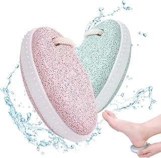 JOLINTAL 2PCS Foot Pumice Stone, Natural Pumice Stone for Feet, Foot File Callus Remover for Feet, Natural Foot Stone Removes Callus on Hands, Heels, and Body