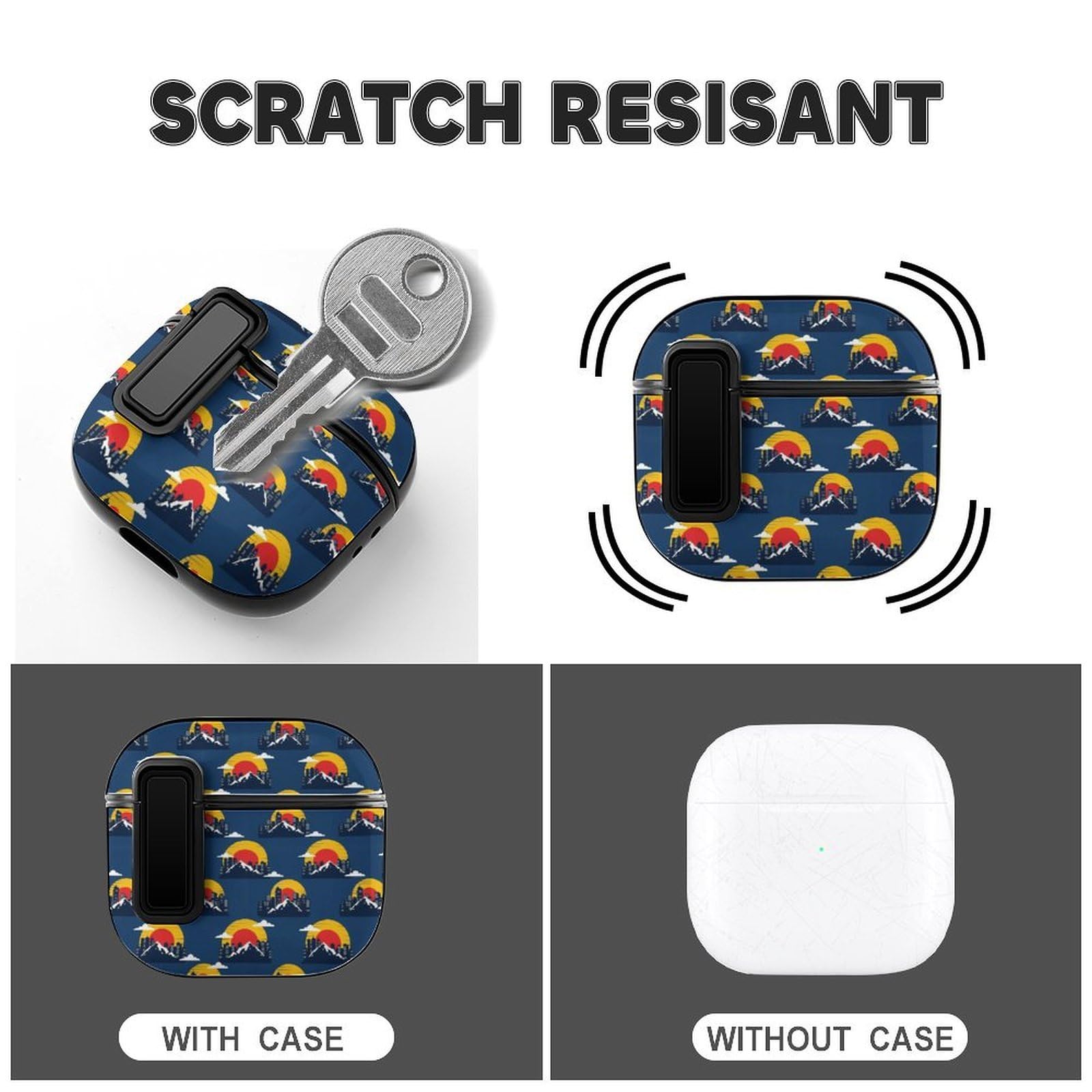 AirPods Pro ロサンゼルスデザイン Amazon.com: Colorado Skyline State Flag Art Art Compatible with