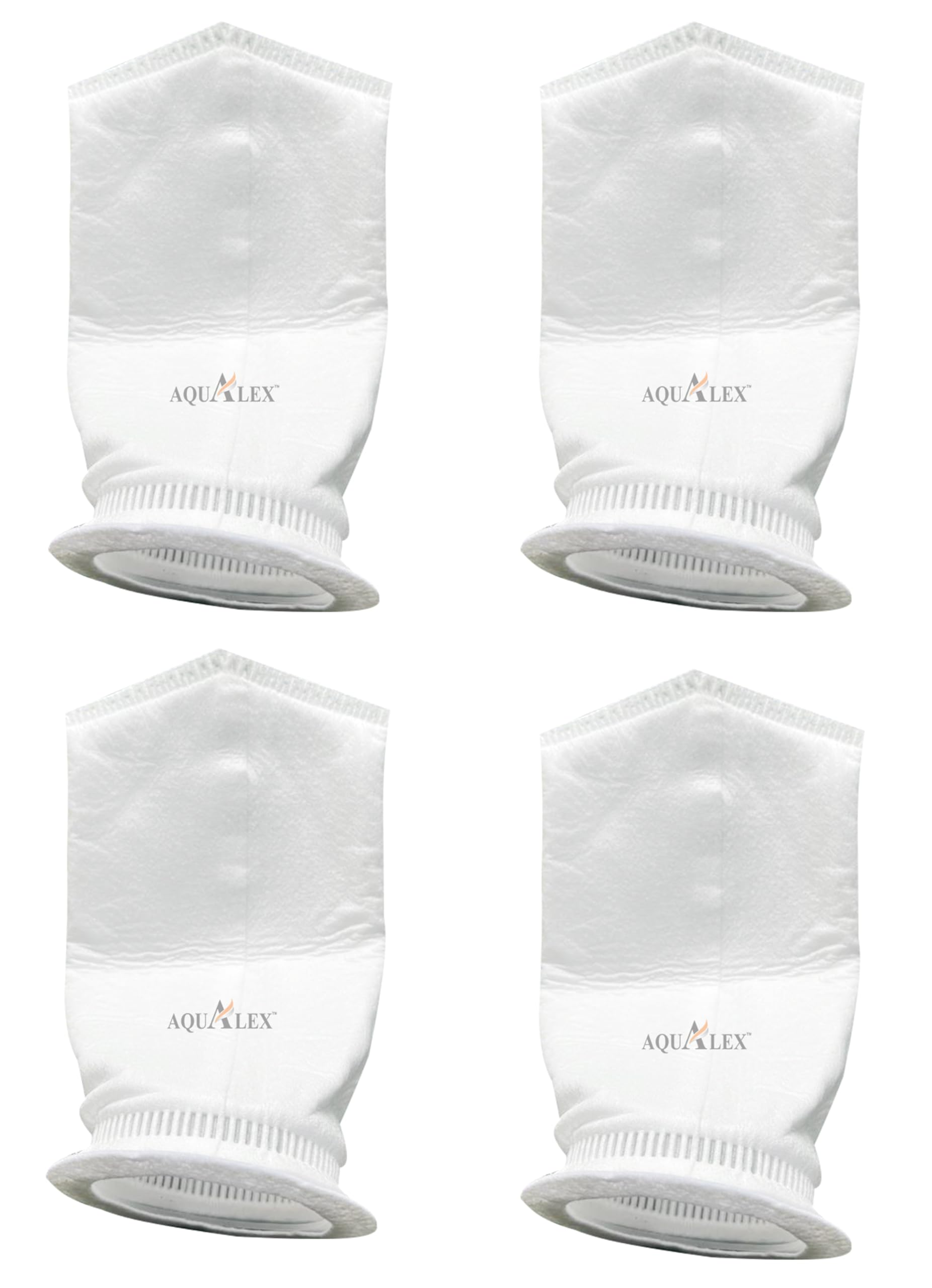 AQUALEX, Pokar RO, 4 Piece 5 Micron Sediment Water Filtar Bag Suitable for 4" Dia & 10" Length Aquarium Fish Tank Filter Sump Felt Sock Mesh Net Bag Micron Bore Water