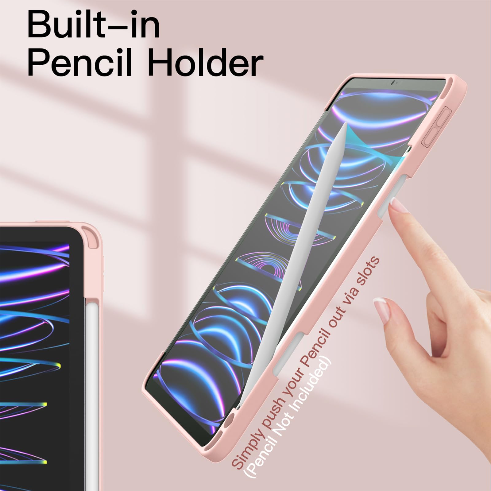 Étui JETech Pour IPad Pro 11 Pouces 2020/2021 - Compatible Apple Pencil - Noir - Anti-choc Et Anti-rayures - Neuf