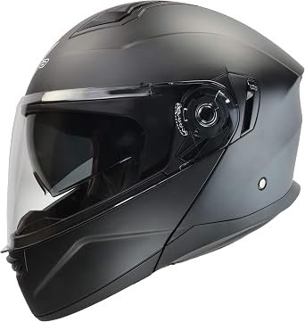 Unisex-Adult Flip-Up Caldera 2 Modular Motorcycle Helmet with 30% Larger Shield and Sunshield Matte Black, Small