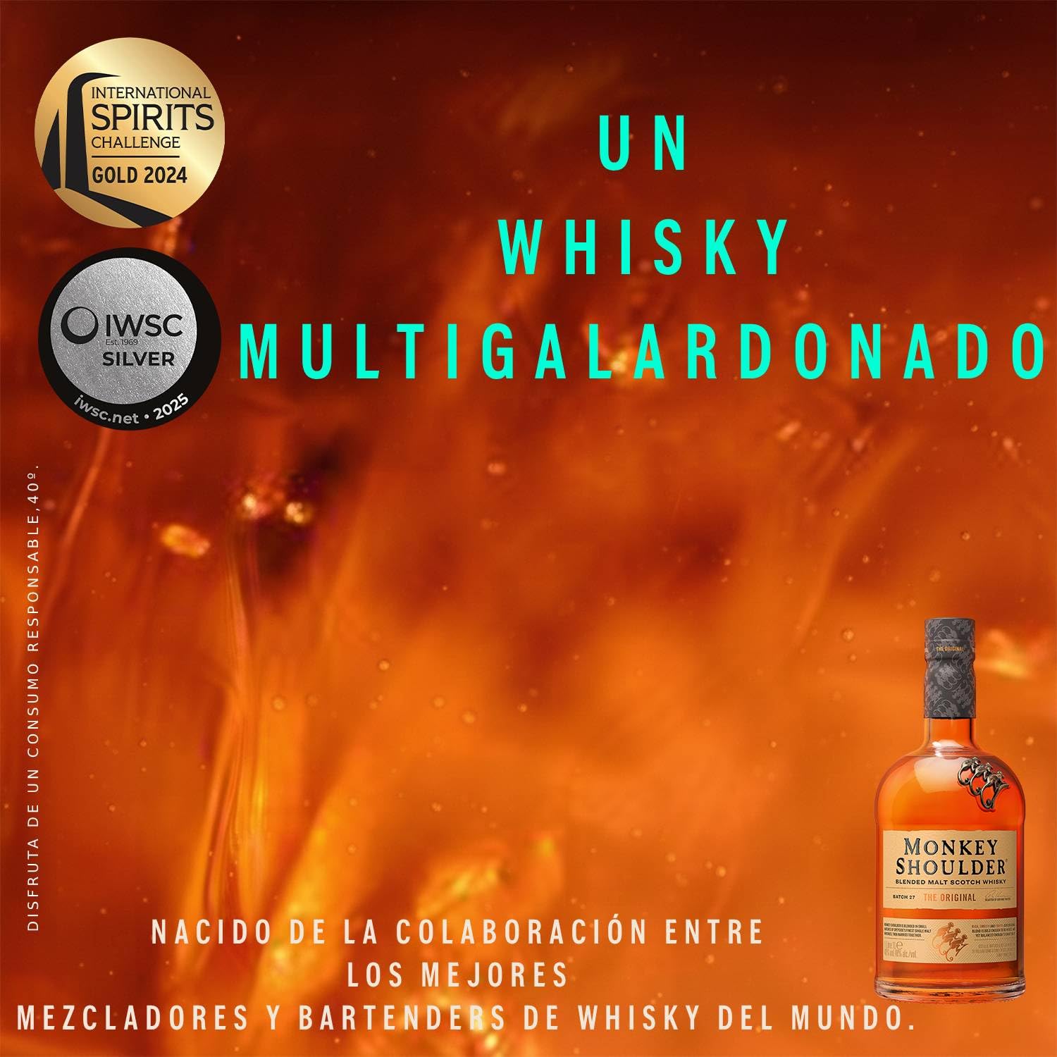 Monkey Shoulder Whisky Escocés 100% Malta, 40% Vol, 700 ml