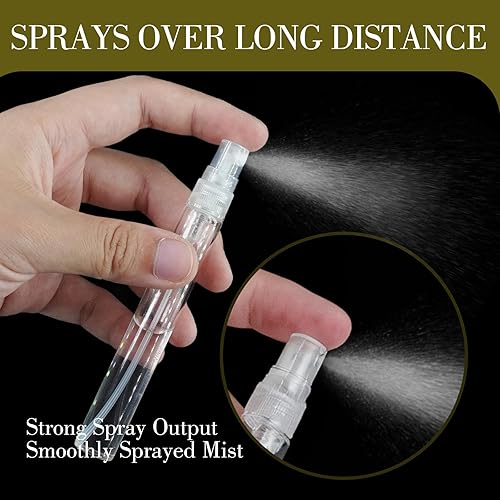 Miniatura 5 de 500 unidades de 0.3 fl oz mini botellas de aerosol portátiles de perfume recargable, recipiente dispensador de vidrio transparente rociador de