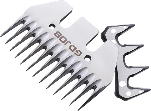 13 Teeth Straight Replacement Blades for Sheep Shears, Professional Stainless Steel Sheep Shearing Clipper Blades for Sheep Alpacas Goats