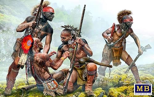 Miniatura 4 de Paquete de lote de Indian Wars Series XVIII Century 4 Kits de plástico 135 Master Box