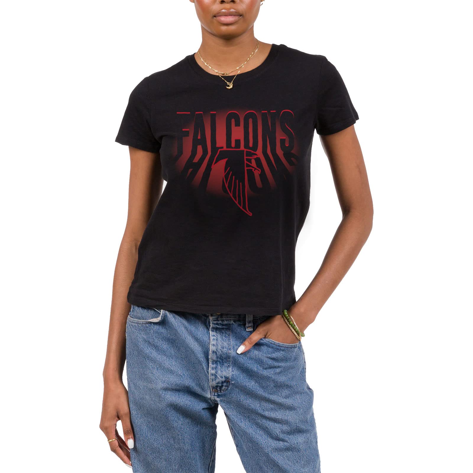 Junk Food Women's NFL Team Spotlight T-Shirt, Black, Small