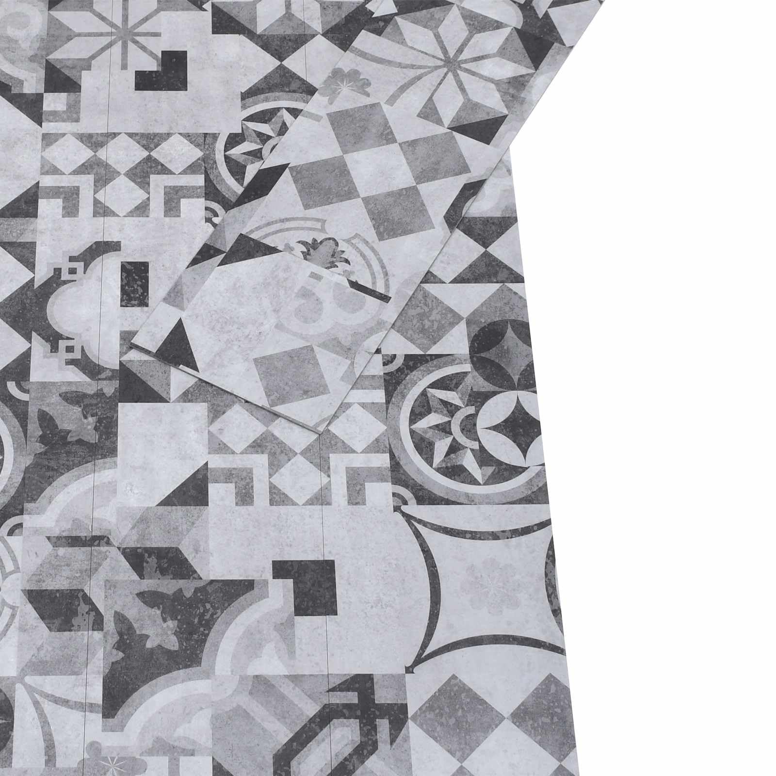 vidaXL Lama de Suelo Autoadhesiva 32 pcs Patrón Gris 4,46 m² PVC, Suelo Moderno, Duradero y Modular: Lamas Autoadhesivas, fácil de Mantener, Mejora tu Espacio Interior