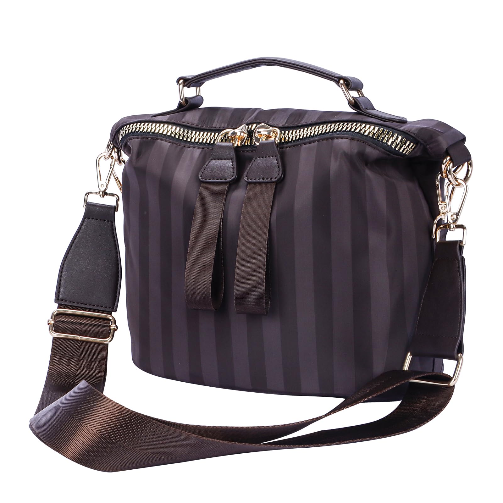 PAKFIEKS Nylon Crossbody Handbag for Women Anti-theft Purse Shopping Tote Bag Lightweight Shoulder Bag